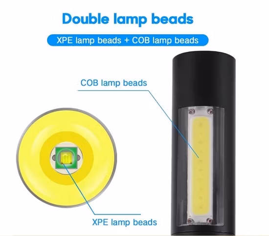 Brightenlux 2022 새로운 최고의 전술 USB COB LED 10000 루멘 보조베터리를 갖춘 고전력 충전식 손전등